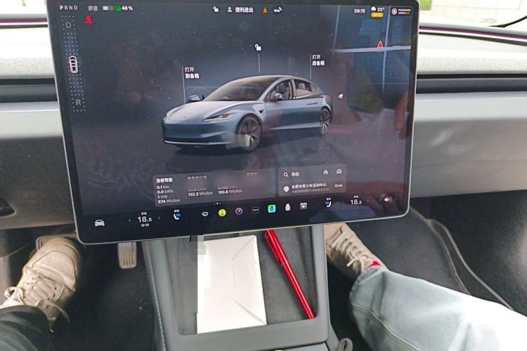 Used Tesla Model 3 2023 Long-Range All-Wheel-Drive Version Audio And AC Panel