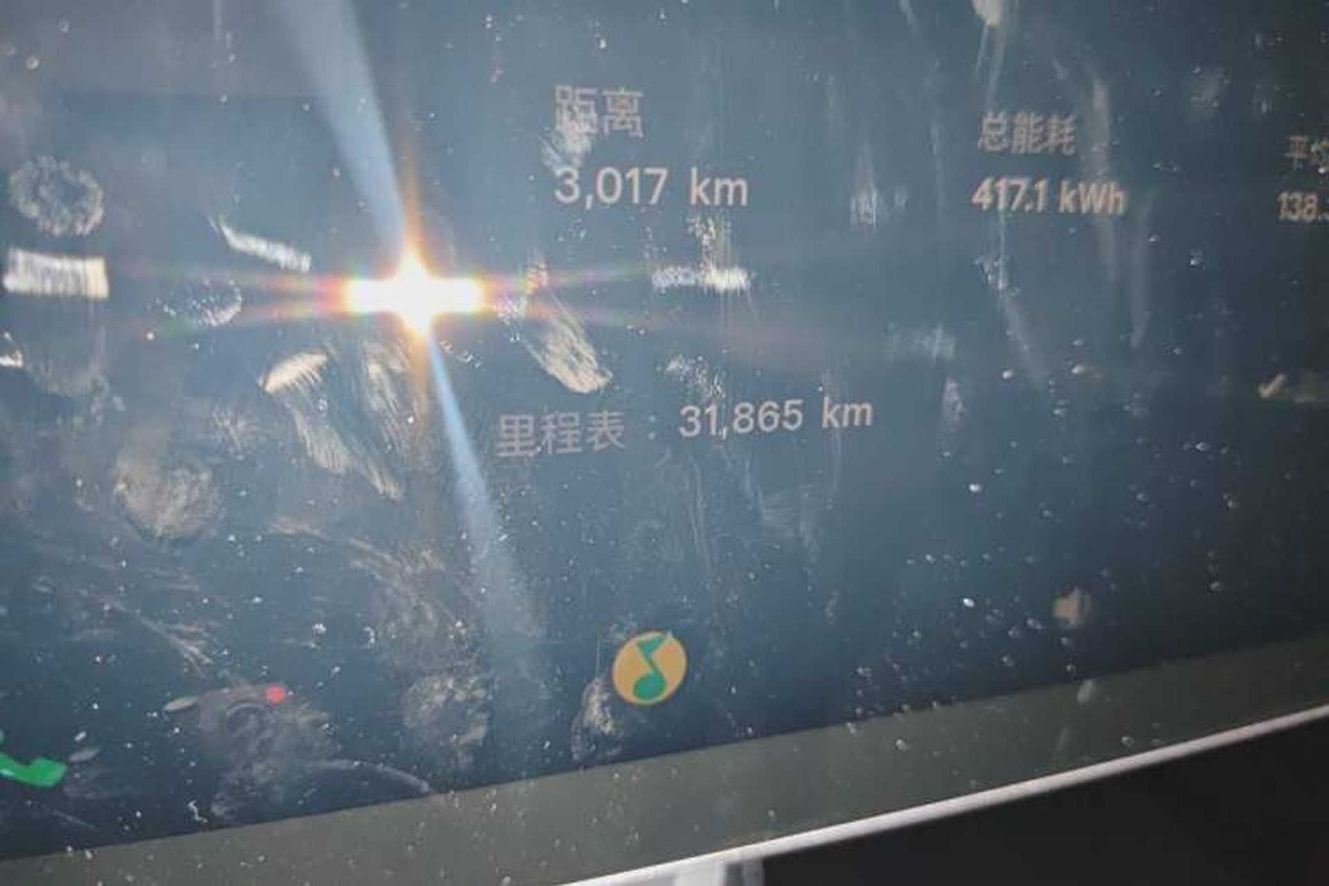 Used Tesla Model 3 2023 Long-Range All-Wheel-Drive Version Odometer Close Up