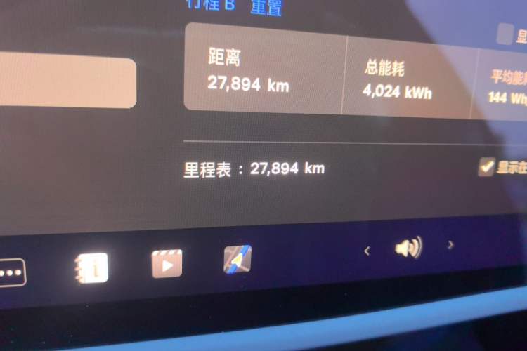Used Tesla Model 3 2023 Rear-Wheel-Drive Version Odometer Close Up