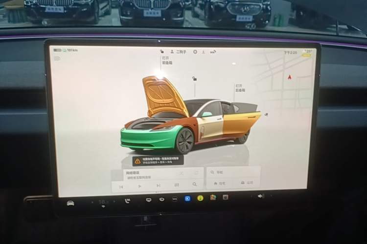 Used Tesla Model 3 2023 Rear-Wheel-Drive Version Audio And AC Panel