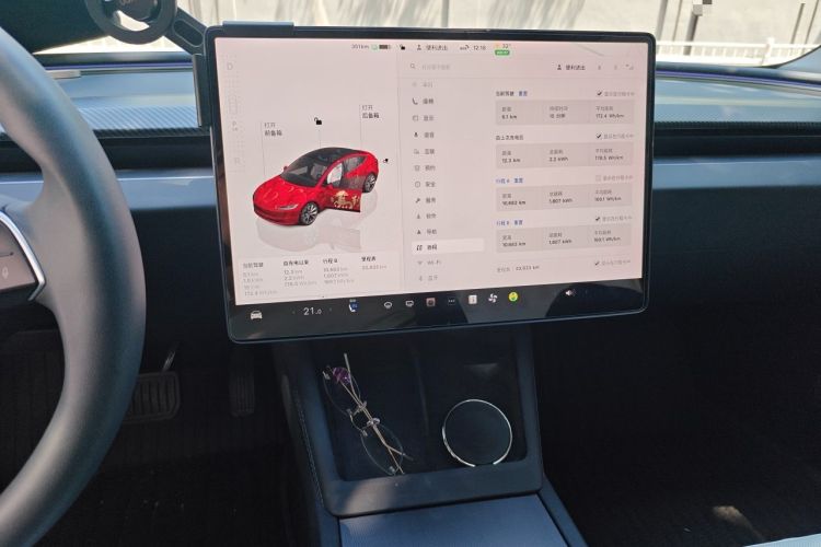 Used Tesla Model 3 2023 Long-Range All-Wheel-Drive Version Audio And AC Panel