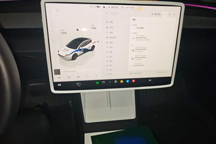 Used Tesla Model 3 2023 Long-Range All-Wheel-Drive Version Audio And AC Panel