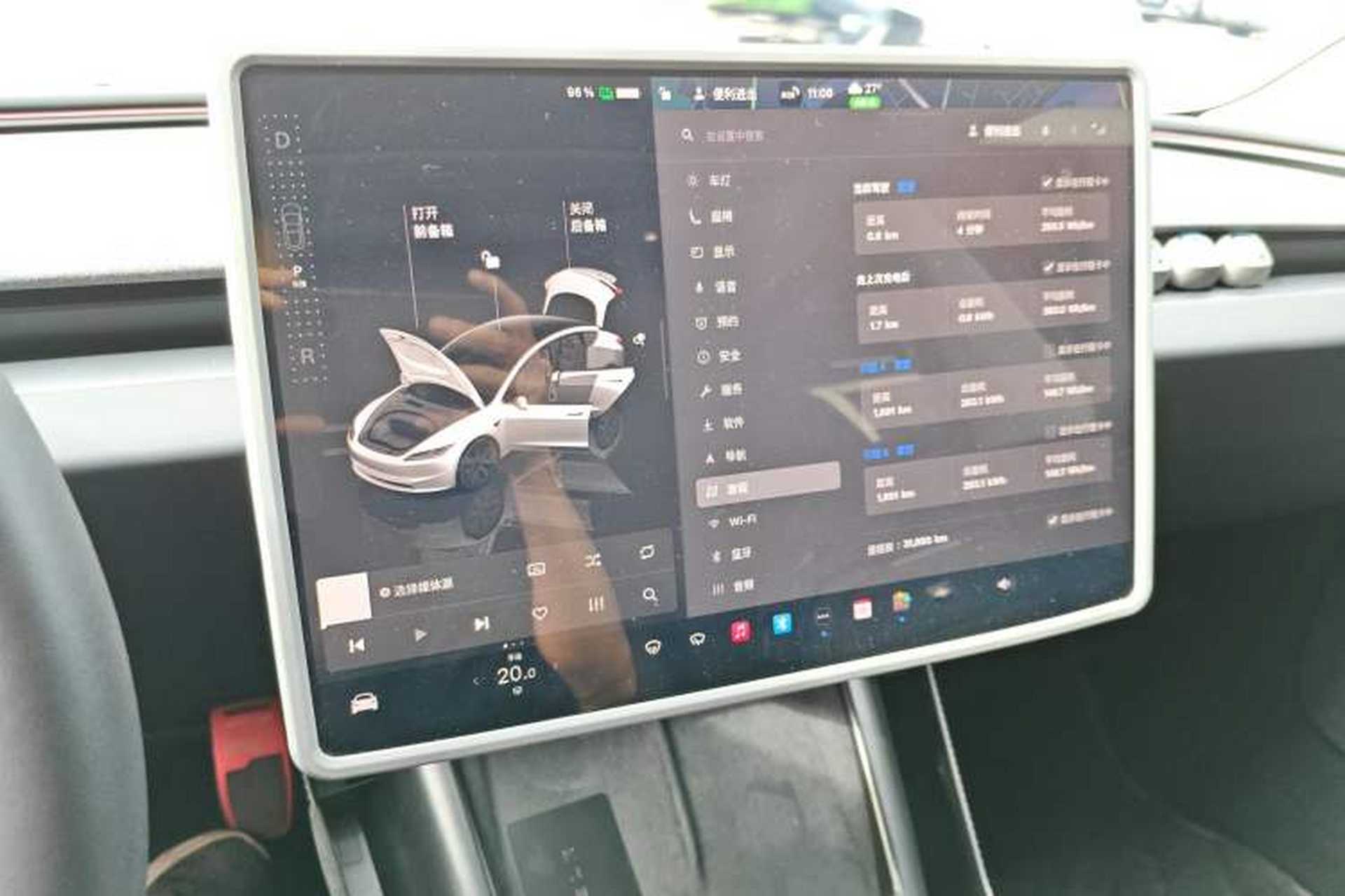 Used Tesla Model 3 2023 Long-Range All-Wheel-Drive Version Audio And AC Panel