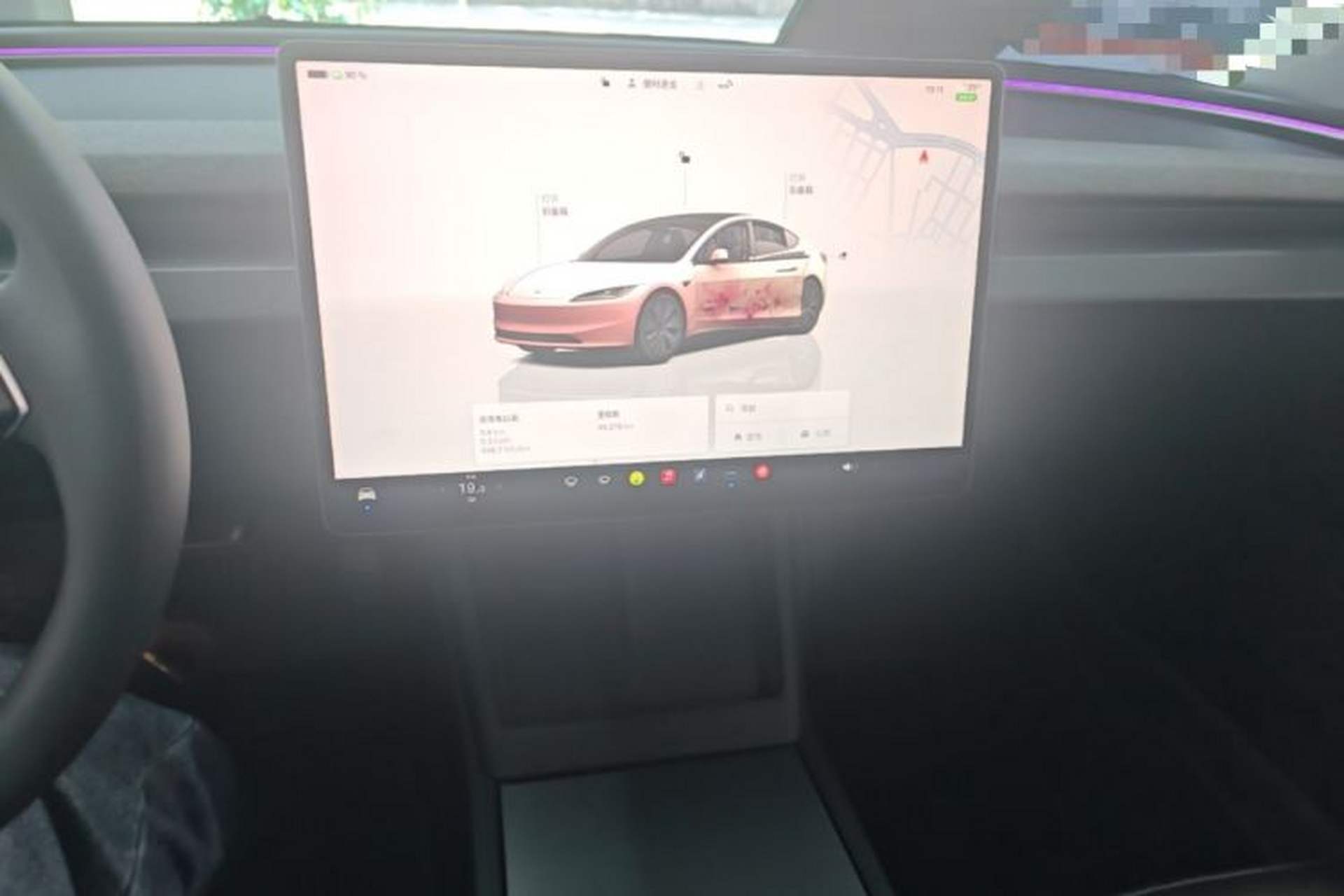 Used Tesla Model 3 2023 Rear-Wheel-Drive Version Audio And AC Panel