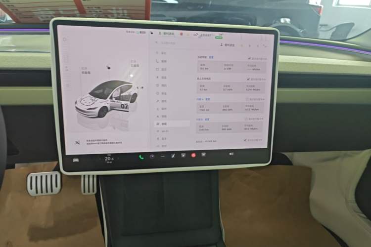 Used Tesla Model 3 2023 Long-Range All-Wheel-Drive Version Audio And AC Panel