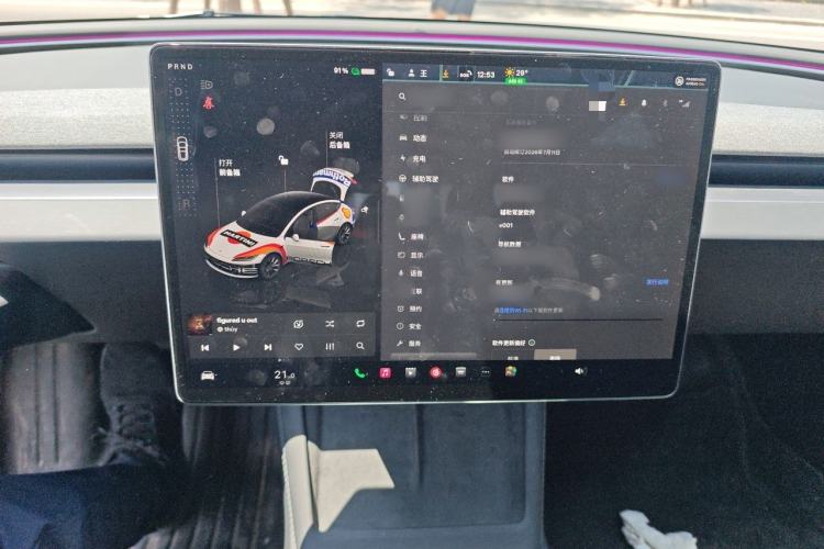 Used Tesla Model 3 2023 Rear-Wheel-Drive Version Audio And AC Panel