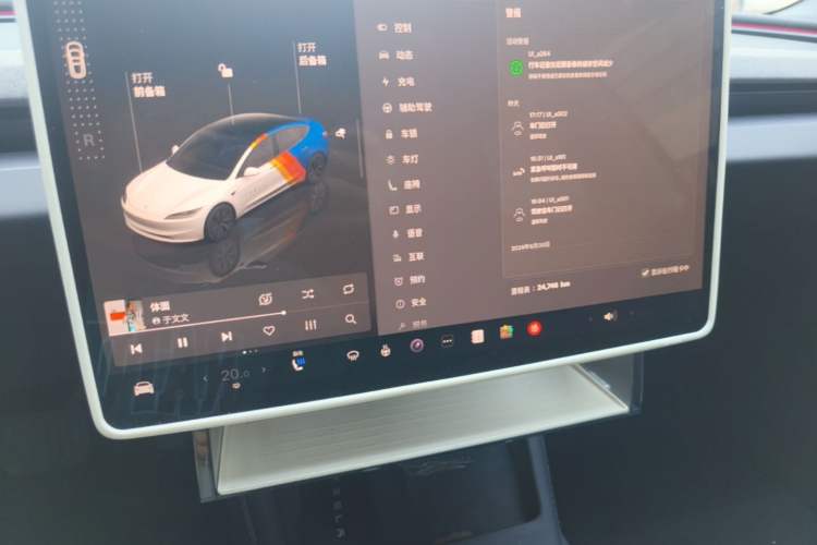 Used Tesla Model 3 2023 Rear-Wheel-Drive Version Audio And AC Panel