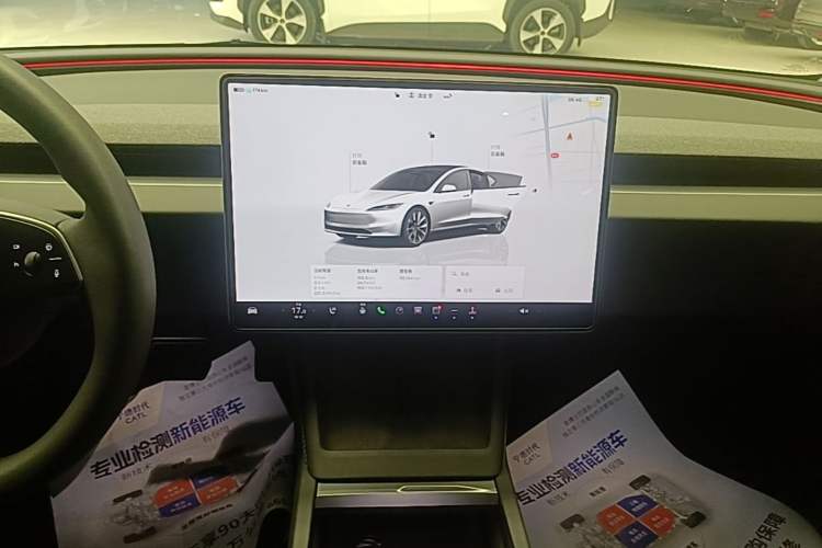 Used Tesla Model 3 2023 Long-Range All-Wheel-Drive Version Audio And AC Panel