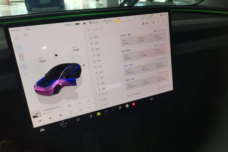 Used Tesla Model 3 2023 Rear-Wheel-Drive Version Audio And AC Panel