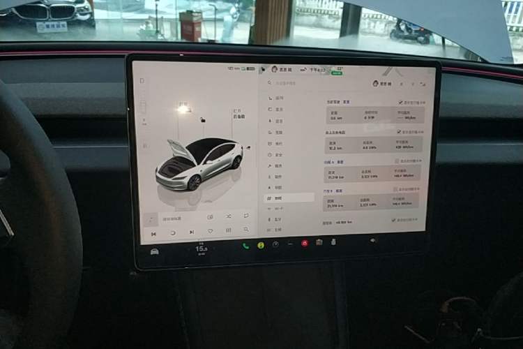 Used Tesla Model 3 2023 Long-Range All-Wheel-Drive Version Audio And AC Panel
