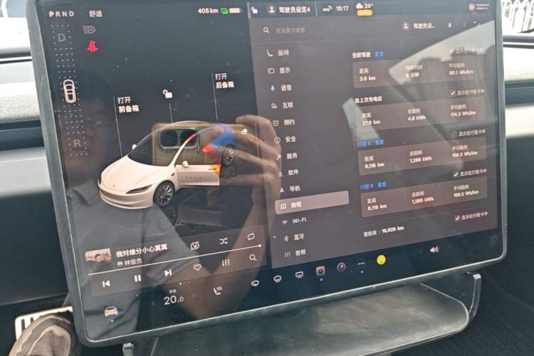 Used Tesla Model 3 2023 Long-Range All-Wheel-Drive Version Audio And AC Panel