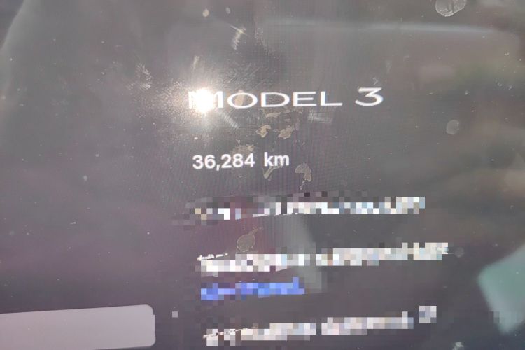 Used Tesla Model 3 2023 Rear-Wheel-Drive Version Odometer Close Up