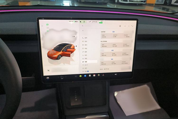 Used Tesla Model 3 2023 Long-Range All-Wheel-Drive Version Audio And AC Panel