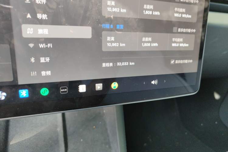 Used Tesla Model 3 2024 High-Performance All-Wheel-Drive Version Odometer Close Up
