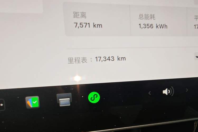 Used Tesla Model 3 2024 High-Performance All-Wheel-Drive Version Odometer Close Up