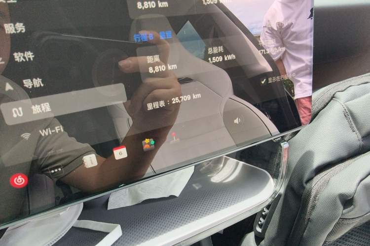 Used Tesla Model 3 2024 High-Performance All-Wheel-Drive Version Odometer Close Up