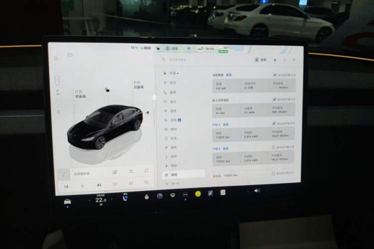 Used Tesla Model 3 2025 Rear-Wheel-Drive Version Audio And AC Panel