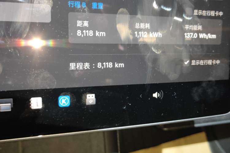 Used Tesla Model 3 2025 Model Long-Range Rear-Wheel-Drive Version Odometer Close Up