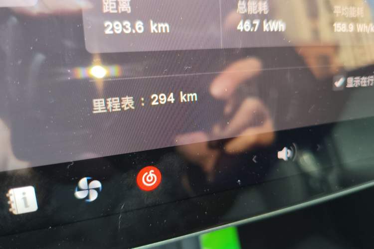 Used Tesla Model 3 2025 Model Revised Rear-Wheel-Drive Version Odometer Close Up