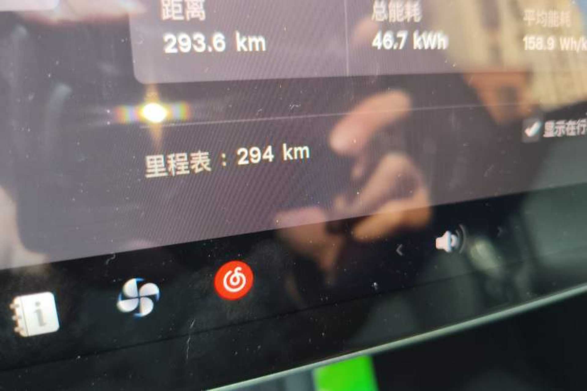 Used Tesla Model 3 2025 Model Revised Rear-Wheel-Drive Version Odometer Close Up