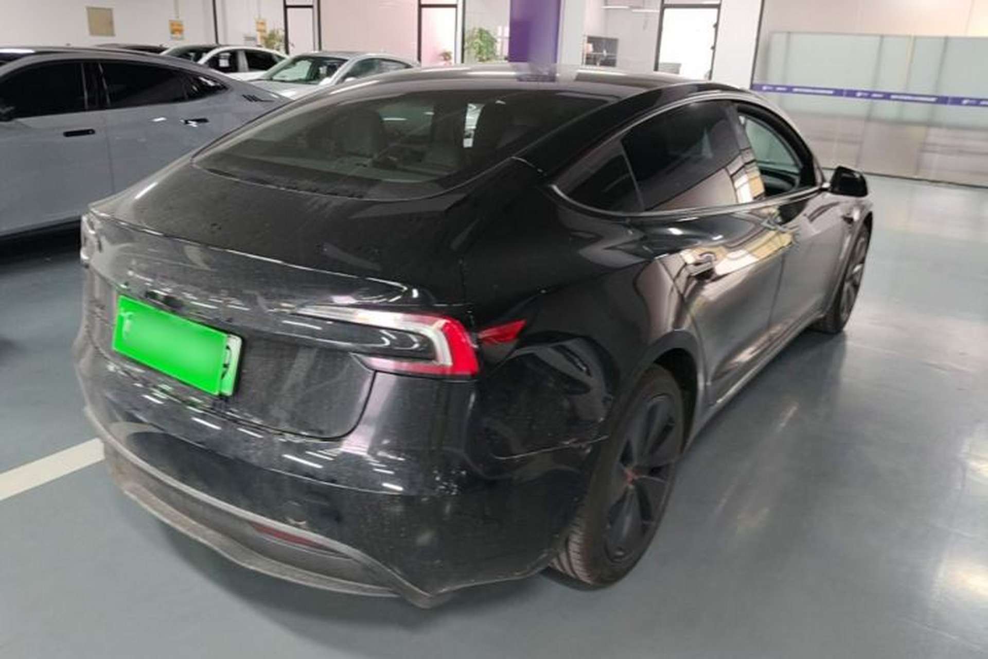 Used Tesla Model 3 2025 Model Long-Range Rear-Wheel-Drive Version Rear Right 45 Deg