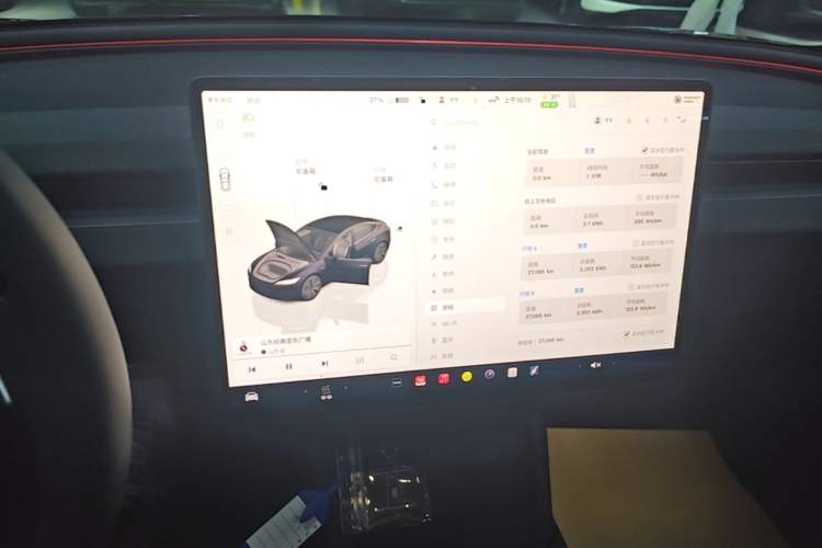 Used Tesla Model 3 2025 Rear-Wheel-Drive Version Audio And AC Panel