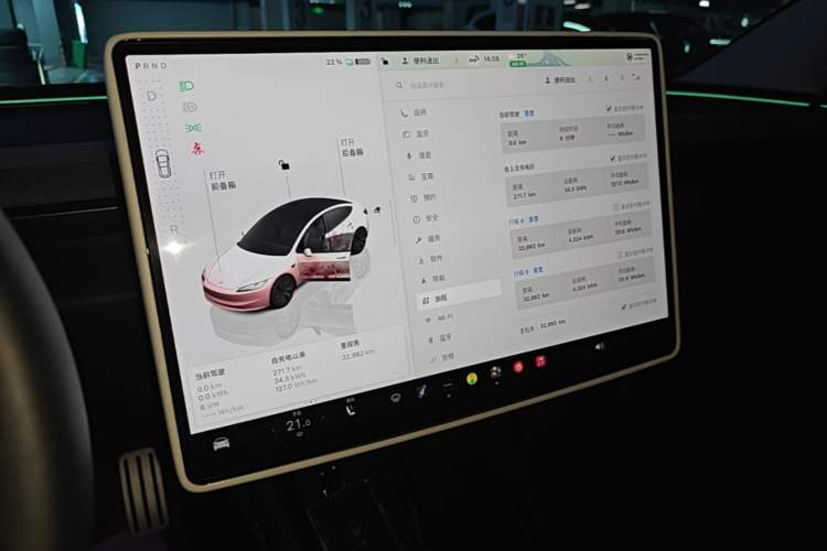 Used Tesla Model 3 2025 Rear-Wheel-Drive Version Audio And AC Panel