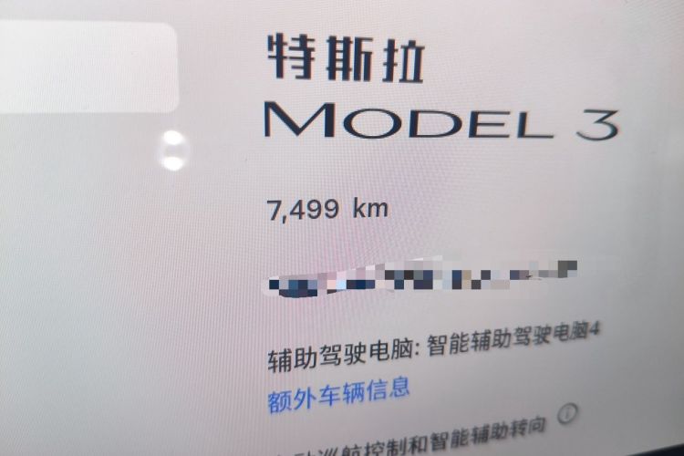 Used Tesla Model 3 2025 Model Revised Rear-Wheel-Drive Version Odometer Close Up