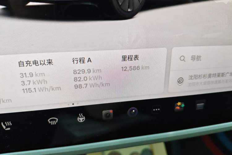 Used Tesla Model 3 2025 Model Revised Rear-Wheel-Drive Version Odometer Close Up