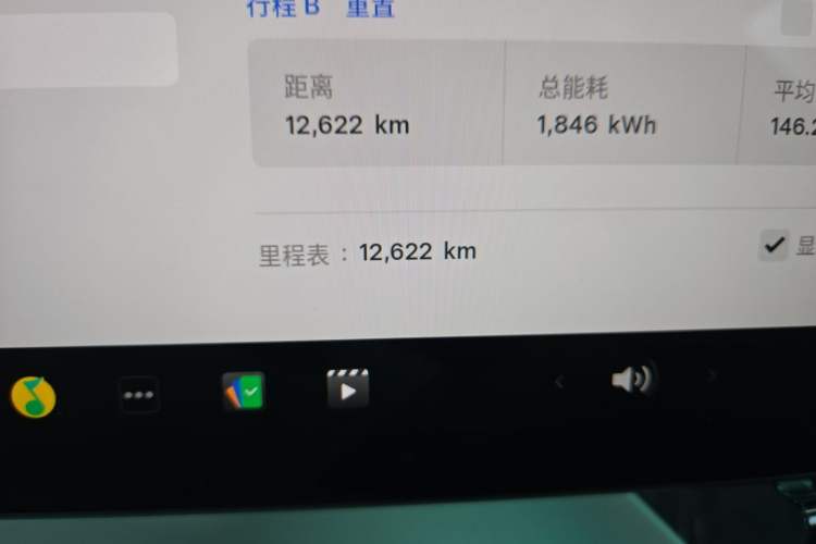 Used Tesla Model 3 2025 Rear-Wheel-Drive Version Odometer Close Up