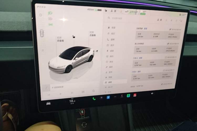 Used Tesla Model 3 2025 Rear-Wheel-Drive Version Audio And AC Panel