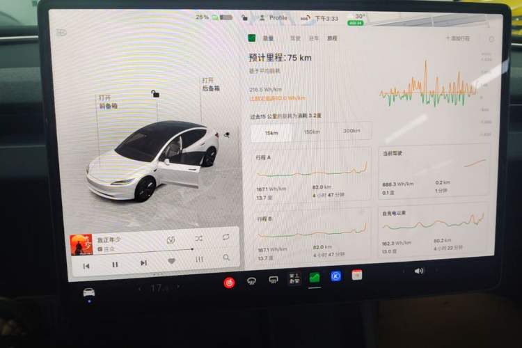 Used Tesla Model 3 2025 Model Revised Rear-Wheel-Drive Version Audio And AC Panel