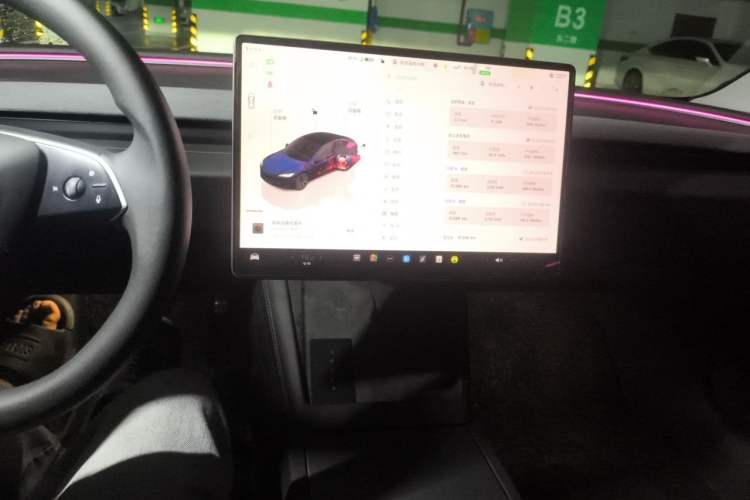 Used Tesla Model 3 2025 Model Long-Range Rear-Wheel-Drive Version Audio And AC Panel