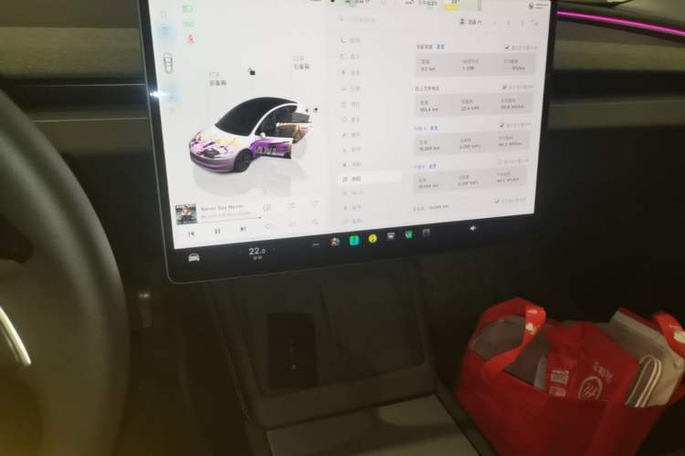 Used Tesla Model 3 2025 Rear-Wheel-Drive Version Audio And AC Panel