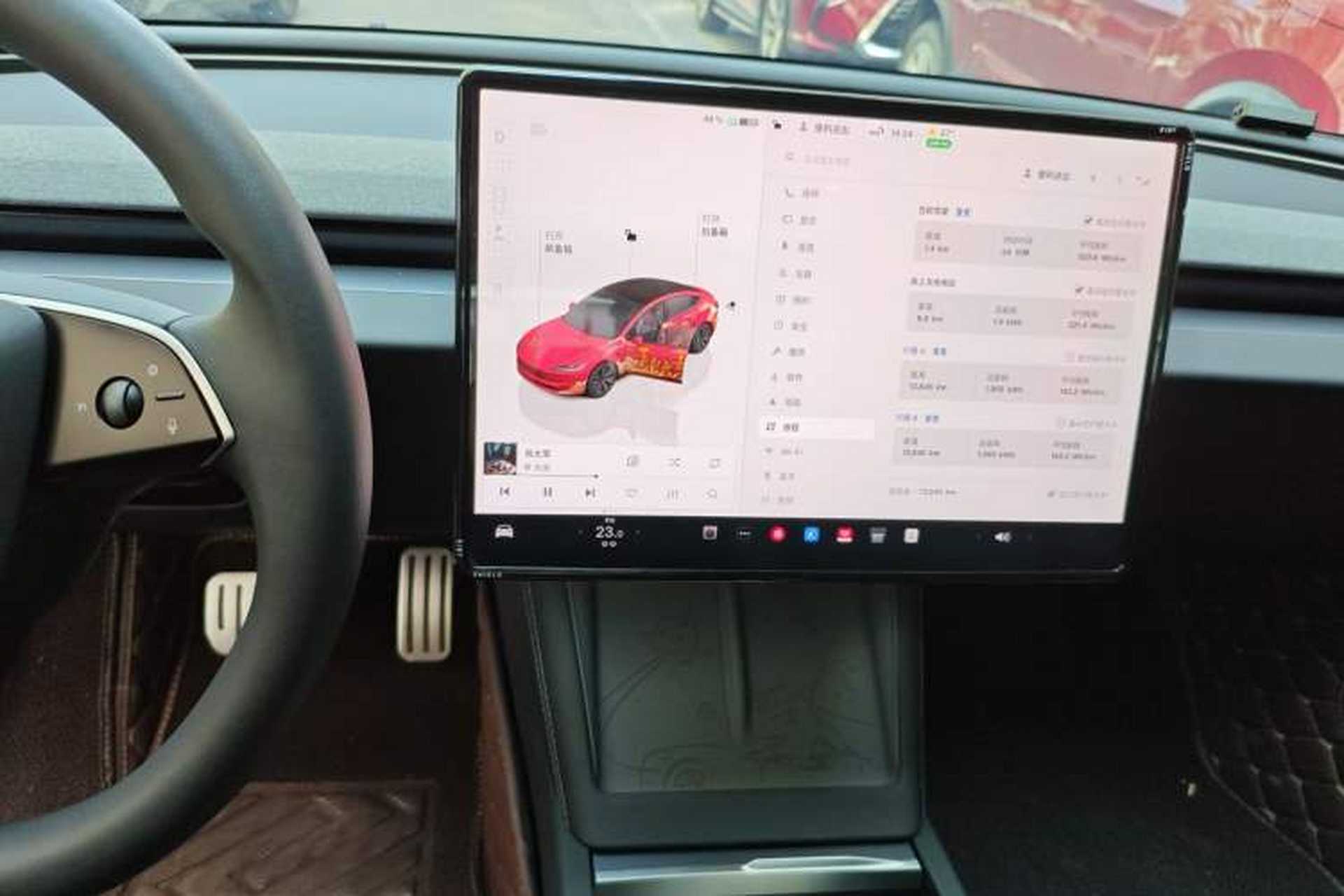 Used Tesla Model 3 2025 Rear-Wheel-Drive Version Audio And AC Panel