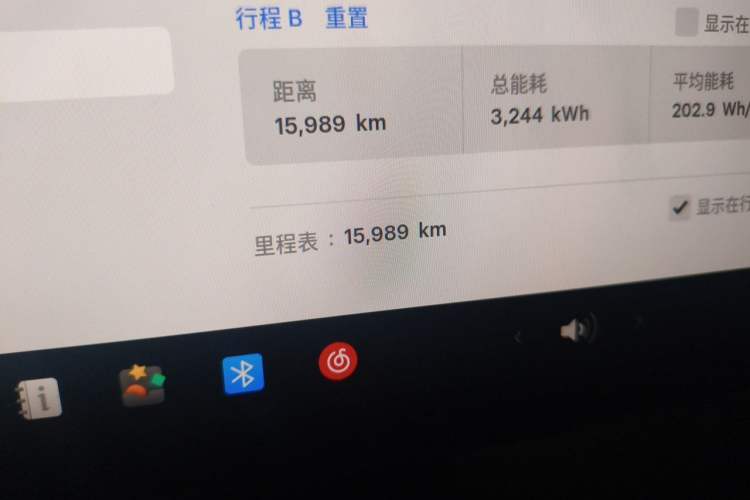Used Tesla Model 3 2025 Model Revised High-Performance All-Wheel-Drive Version Odometer Close Up