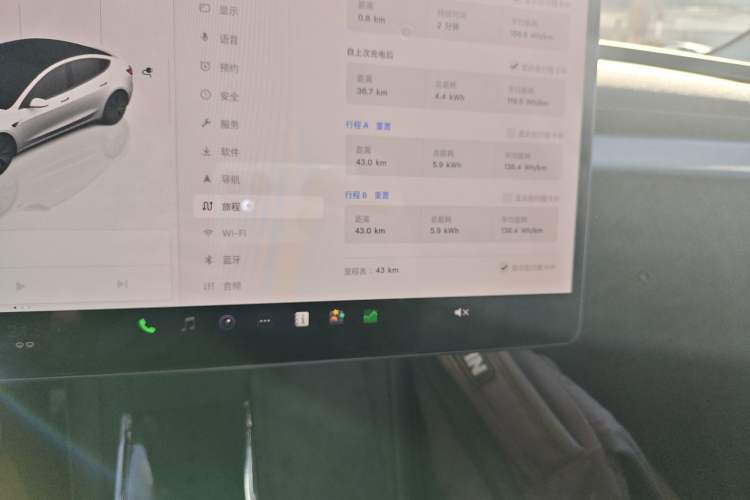 Used Tesla Model 3 2025 Model Revised Rear-Wheel-Drive Version Odometer Close Up