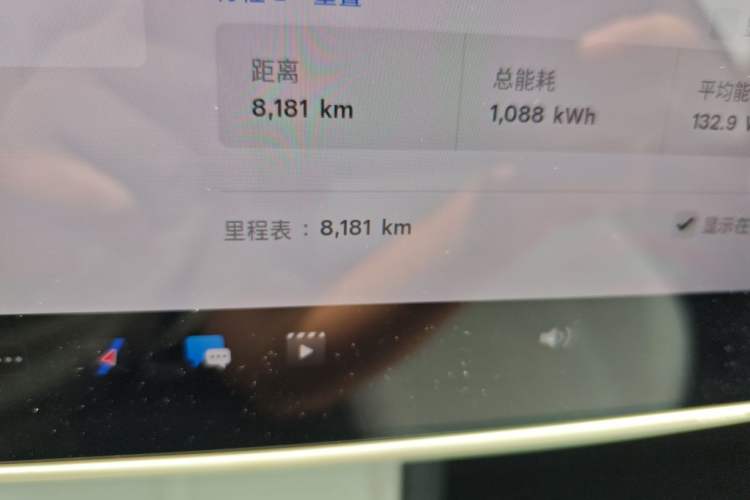 Used Tesla Model 3 2025 Rear-Wheel-Drive Version Odometer Close Up