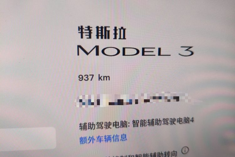 Used Tesla Model 3 2025 Rear-Wheel-Drive Version Odometer Close Up