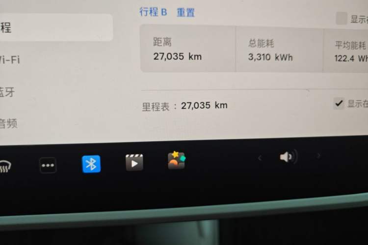 Used Tesla Model 3 2025 Rear-Wheel-Drive Version Odometer Close Up