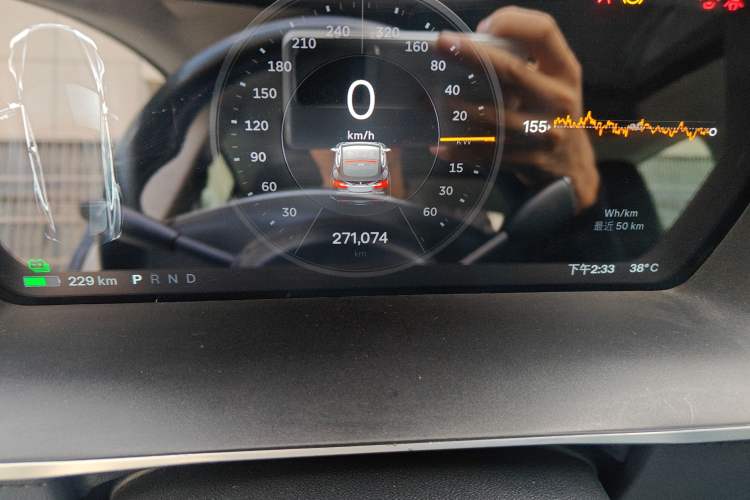 Used Tesla Model S 2014 S 85 Odometer Close Up