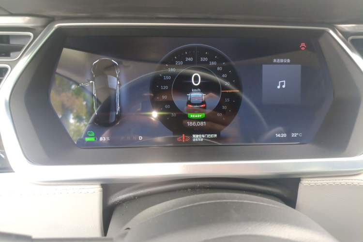 Used Tesla Model S 2014 S 85 Odometer Close Up