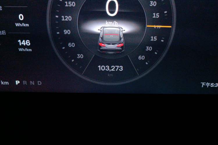 Used Tesla Model S 2014 S 60 Odometer Close Up