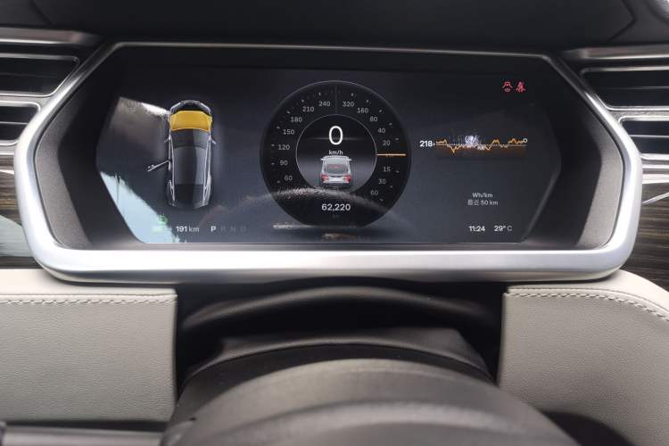 Used Tesla Model S 2014 S 85 Odometer Close Up