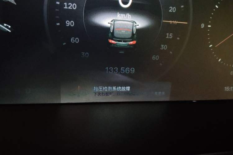 Used Tesla Model S 2014 S P85 Odometer Close Up