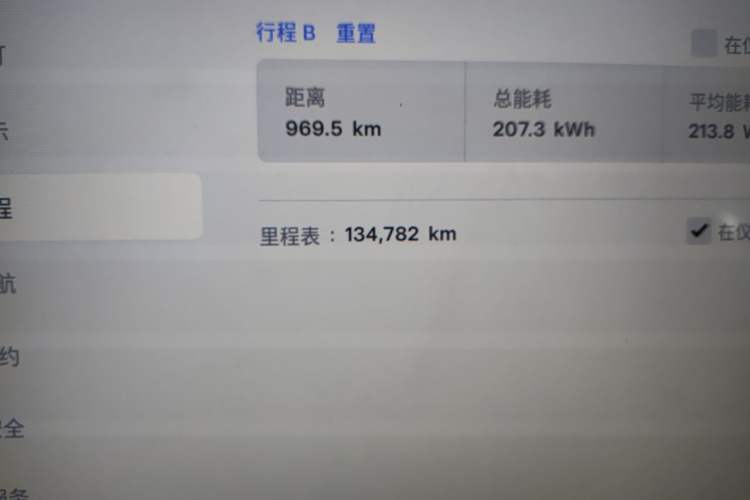 Used Tesla Model S 2014 S 85 Odometer Close Up