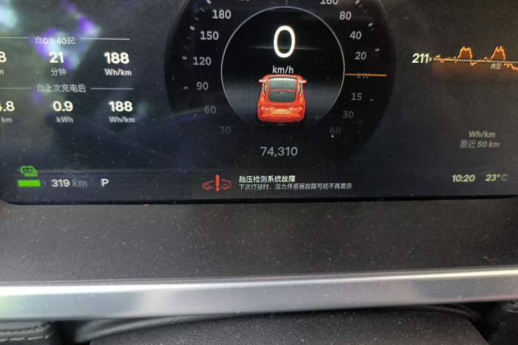 Used Tesla Model S 2014 S P85 Odometer Close Up