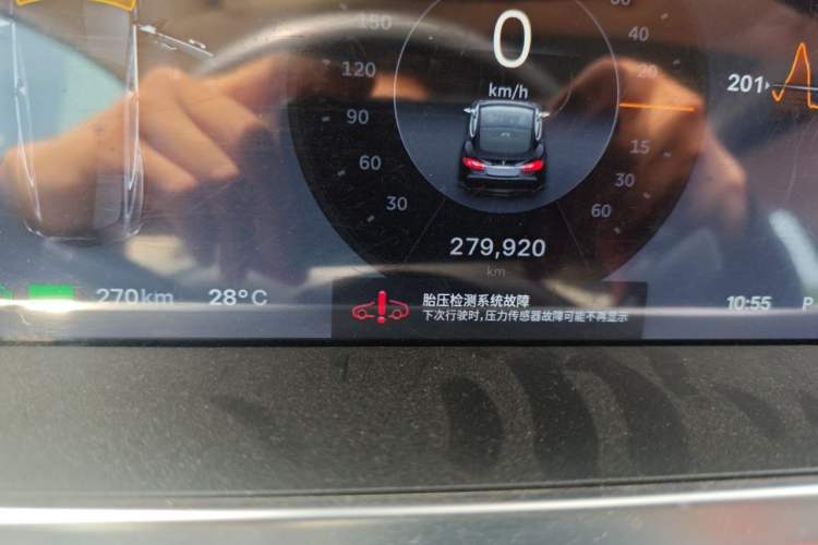 Used Tesla Model S 2014 S 85 Odometer Close Up