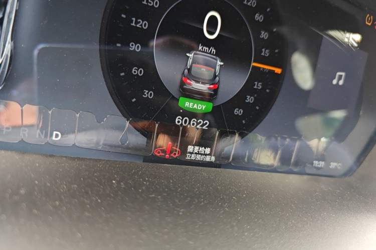 Used Tesla Model S 2015 S 60 Odometer Close Up