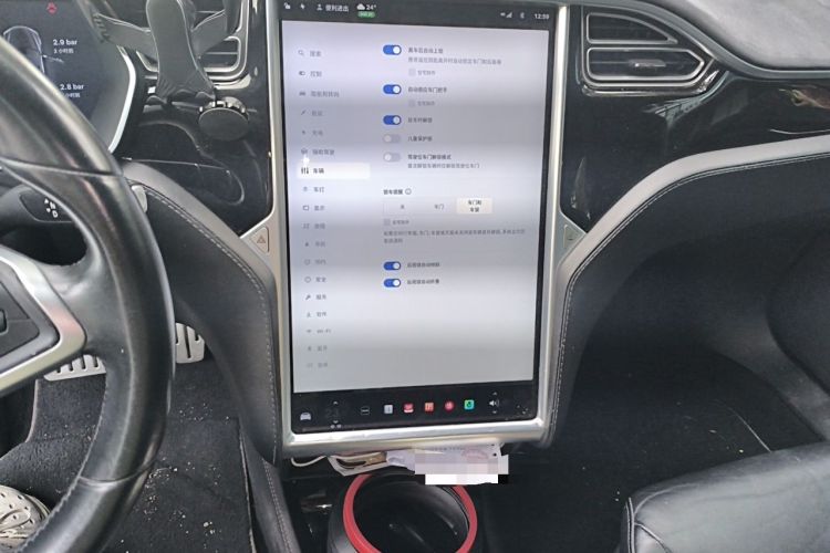 Used Tesla Model S 2015 S P85D Audio And AC Panel